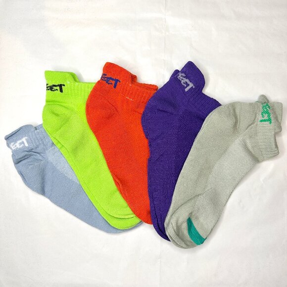 NEW 5 Pairs Mens No Show Sock Classic 70% Cotton Mesh Colorful Size 6-12 L Sport - Picture 4 of 11